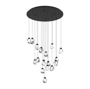 Eglo 390357 - LED Stmievateľný luster na lanku SINDICAT 17xLED/3W/230V čierna/číra