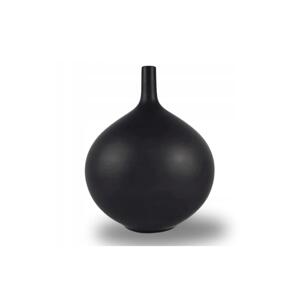 Estilo Home Keramická váza, matná čierna, výška 24 cm
