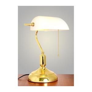 Brilagi Brilagi - Stolová lampa BANK OFFICE 1xE27/60W/230V zlatá/biela