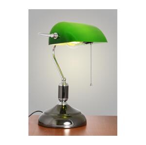 Brilagi Brilagi - Stolná lampa BANK OFFICE 1xE27/60W/230V čierna/strieborná/zelená