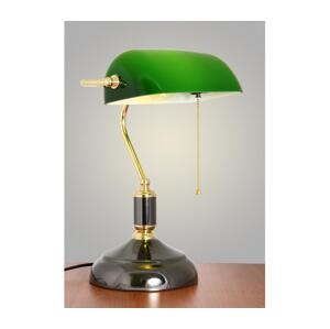 Brilagi Brilagi - Stolná lampa BANK OFFICE 1xE27/60W/230V čierna/zlatá/zelená