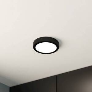 LED panel na povrchovú montáž Fueva 5 IP20 830 čierny Ø16cm