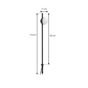Lindby LED zemné svetlo Darleen, sivé, hliník, Ø 10 cm