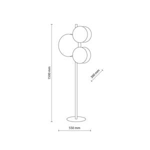 Stojacia lampa Pulse, jutové tienidlá, prírodná hnedá/biela, 3 plamene