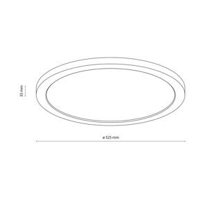 Panel Aqua LED, orech, Ø 52,5 cm, 45 W