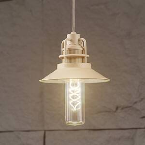 Lindby LED nabíjateľné závesné svietidlo Raul, béžová farba, hliník, Ø 15 cm