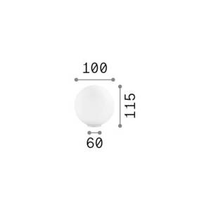 Ideal Lux Mapa stolová lampa, Ø 10 cm, opálové sklo, biela, guľa