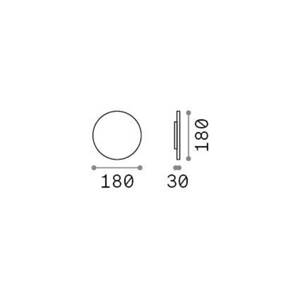 Ideal Lux LED vonkajšie nástenné svietidlo Punto antracit Ø 18 cm, kov