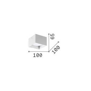 Ideal Lux stropné svietidlo Spike Square, chrómová farba, hliník, 10x10 cm