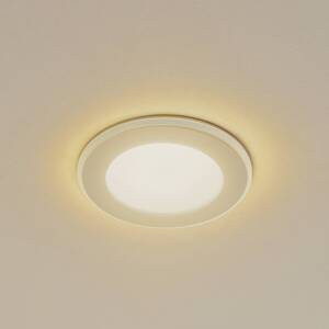 Lindby LED vstavané svietidlo Toka, 4,9 W, biele, plast, CCT