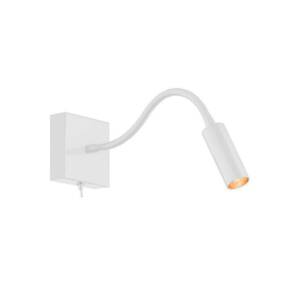 Nástenné svietidlo Ojos, biele, lampa na čítanie, nastaviteľné, 33 cm, G9