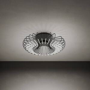 Stropné svietidlo Filo LED, titánová farba, kov, Ø 50 cm, 2 700 K