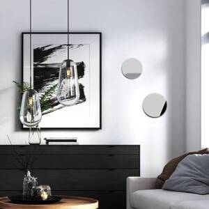 LED zrkadlo Ring S, Ø 19 cm, sklo, teplá biela