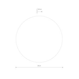 LED zrkadlo Ring M, Ø 29 cm, sklo, teplá biela