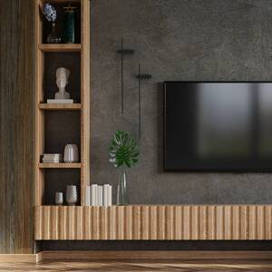 Nástenné svietidlo LED Motive M, šírka 80 cm, čierna farba, kov