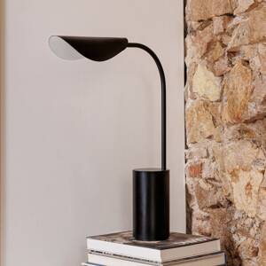 Stolná lampa Liggera, čierna, oceľ, výška 27,9 cm