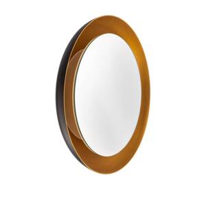 BEGA LED zrkadlo Studio Line čierno-mosadzné, Ø 50 cm