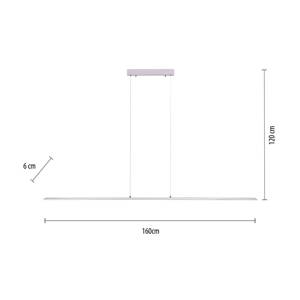 PURE LED závesné svetlo Lite, strieborné, 160 cm, CCT, stmievateľné