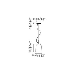 Závesná lampa Studio, Ø 11 cm, ružová/čierna, oceľ