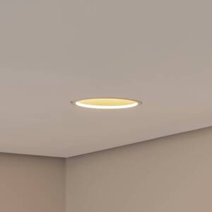 BEGA LED zapustený stropný reflektor Studio Line, biela/mosadz, hliníkový