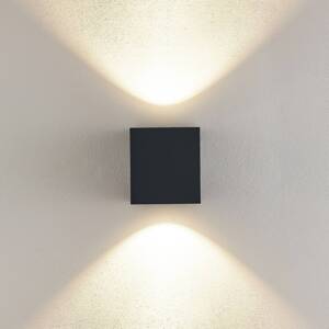 Molto Luce LED vonkajšie nástenné svietidlo Wado Double, antracit, 2