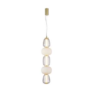 LOOM DESIGN LED závesné svietidlo Pearl 5 jantárové/zlaté sklo výška 78 cm