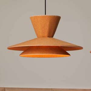 LOOM DESIGN LED závesné svetlo Morphic, žltá farba, plsť, Ø 50 cm