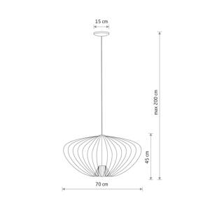 Závesné svetlo Pumpkin L, tmavosivá farba, Ø 70 cm, kov, GU10