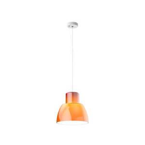 Závesné svietidlo Nemo Lorosae, oranžová farba, Ø 30 cm, sklo, E27