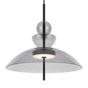 Maytoni LED závesné svietidlo Bangkok, Ø 40 cm, svetlo sivá, sklo