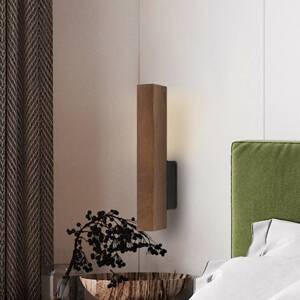 Drevené nástenné svietidlo LED Teo, orech, 31 cm, 3000 K