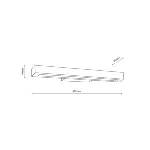 Drevené nástenné svietidlo LED Teo, orech, 46 cm, 3000 K