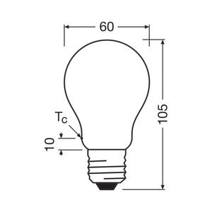 OSRAM LED žiarovka E27 2,2W matná 2 700K 470lm 2er