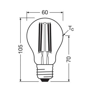 OSRAM LED žiarovka E27 3,8W Filament 4 000K 806lm 2-pack
