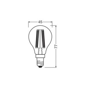 OSRAM LED žiarovka kvapka E14 1,2W vlákno 4000K 255lm