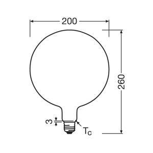 OSRAM LED Vintage 1906 Big Globe E27 7,3W 2700K matná stmievateľná