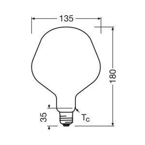 OSRAM LED Vintage 1906 Big Apple E27 7,3W 2700K matná stmievateľná