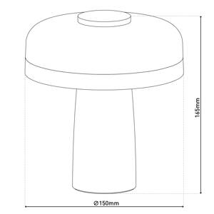 LED dobíjacia stolová lampa Pilu, mentolová, výška 16,5 cm kovová touchdim