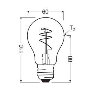 OSRAM LED Vintage E27 4,9W 2 700K Spiral Filament zlatá