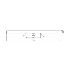 OSRAM LED lampa S14d 3W trubica 2 700K 30cm matná tmavá