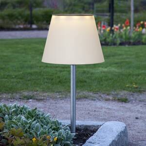 Solini LED solárne zemné svetlo s hrotom, biele/strieborné, výška 90 cm