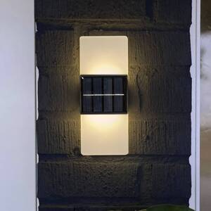 LED solárne vonkajšie nástenné svietidlo Wally, 20x8 cm biele matné CCT