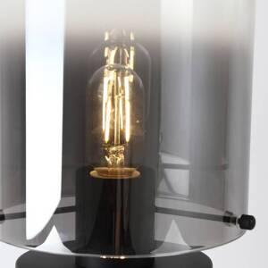 Stolná lampa Sweden, čierna/dymovo sivá, oceľ, sklo, E27