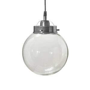 PR Home závesné svietidlo Normandia, Ø 20 cm, strieborná antika, sklo