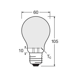 OSRAM LED žiarovka matná E27 6,5W 827 6-pack