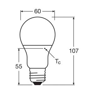 OSRAM LED žiarovka opál E27 8,5W 827 3-pack