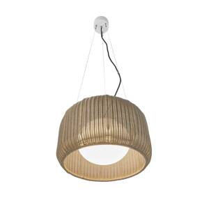 Bover LED vonkajšia závesná lampa Fora S, prírodná biela/béžová, Ø 50 cm