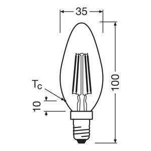 OSRAM LED sviečka matná E14 2,2W 827 EEK A 3-pack