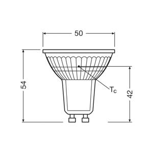 Žiarovka OSRAM LED Reflektor GU10 4,3 W 36° 840 číra