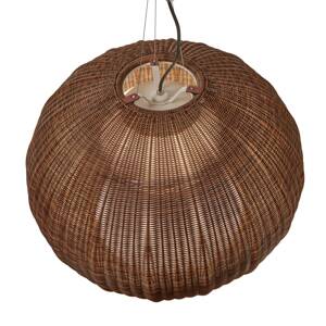 Bover LED vonkajšia závesná lampa Garota, grafitovo hnedá/hnedá Ø 72 cm